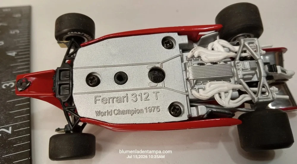 Ferrari 312 T Formula 1 Race Car Model Red Number 12